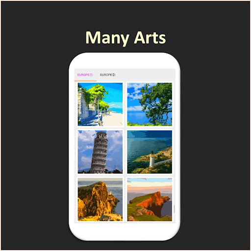 Android application Color by Number - europe screenshort