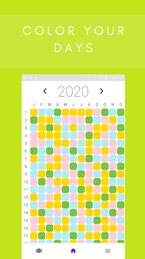Android application Color My Day - Year In Pixels screenshort