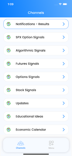 Selective Signals App Screen 2