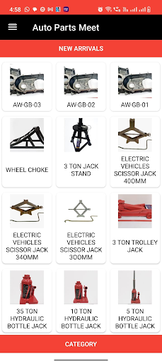 Android application Auto Parts Meet screenshort