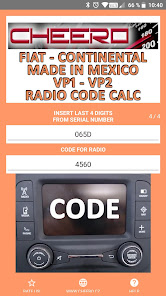 RADIO CODE for FIAT VP2 MEXICO 2.0.4 APK + Mod (Unlimited money) untuk android