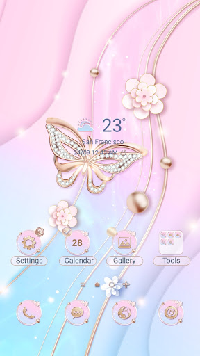 Pink Blue Wave - Wallpaper Screen 2