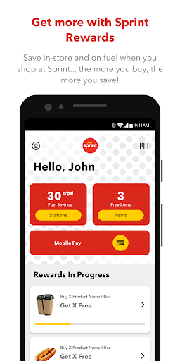 Android application Sprint Rewards screenshort