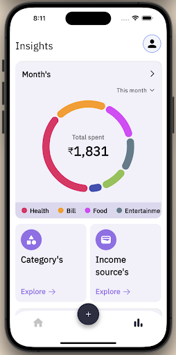 Personal Expense Tracker- xTac Screen 2