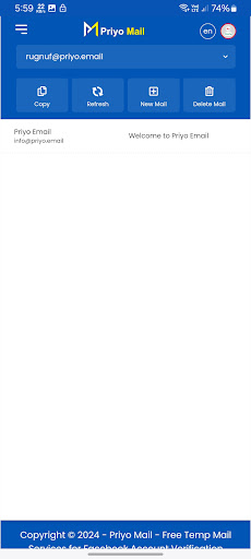 Android application Priyo Mail screenshort