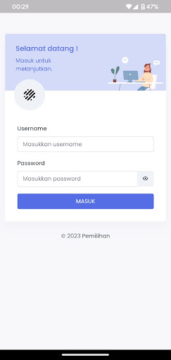 Android application SIMPEL - Sistem Pemilihan screenshort
