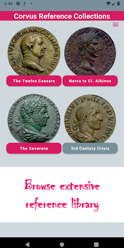 Android application Ancient Roman Coin Collection screenshort