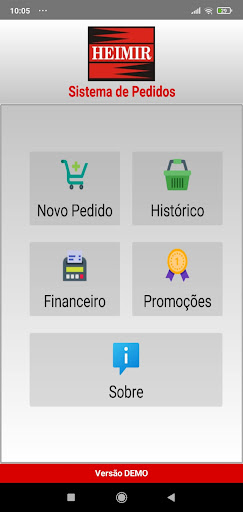 Android application Pedidos Heimir Embalagens screenshort