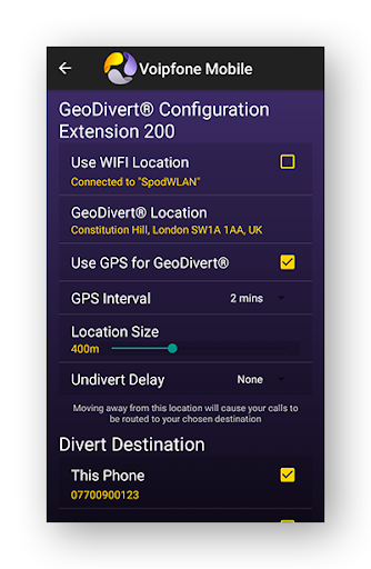 Voipfone Mobile Screen 2