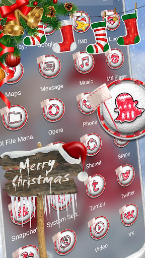 Christmas Snowman Theme Screen 2