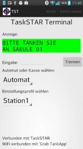 TaskSTAR Terminal Mobile Screen 3