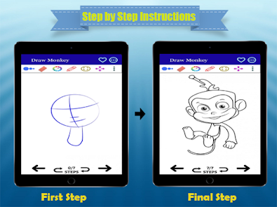 Passo a passo para desenhar um tutorial de desenho de macaco fofo