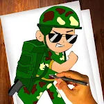 Cover Image of Download army drawing and cartoon soldier drawing 1.4 APK