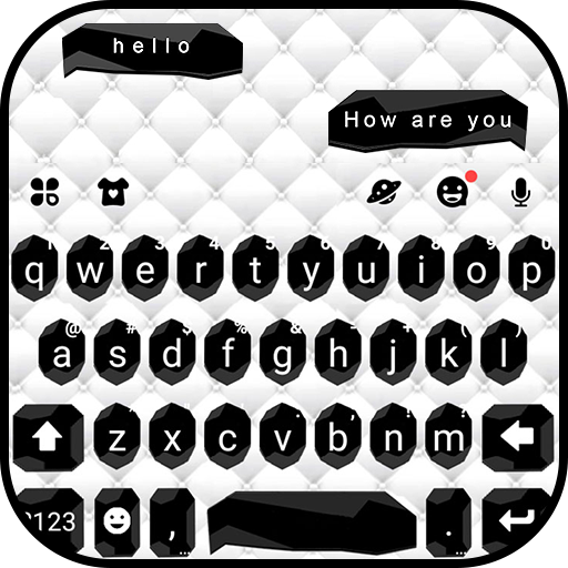 Black White SMS Keyboard Theme logo