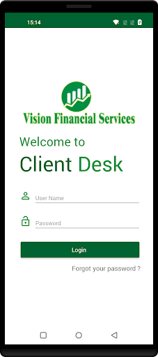Android application Vision Financial Services screenshort