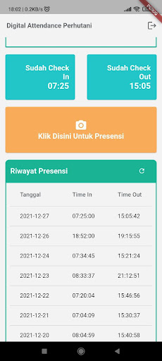 Android application Dani: Digital Attendance screenshort