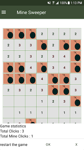 Android application Mine Sweeper screenshort