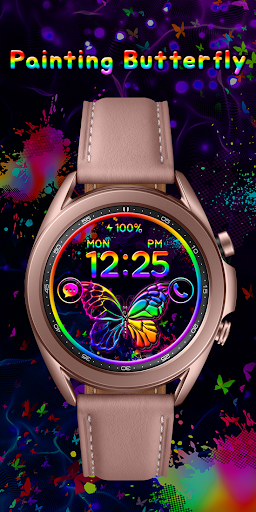 Android application Painting Butterfly_Watchface screenshort