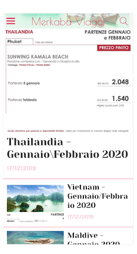 Android application Merkaba Viaggi screenshort