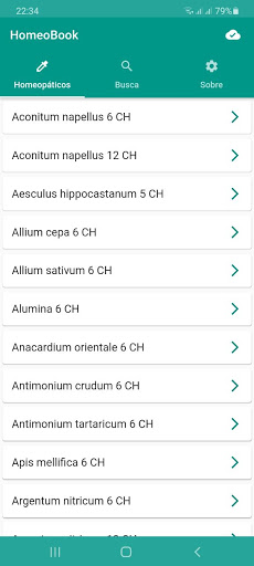 Android application Guia de Homeopatia screenshort