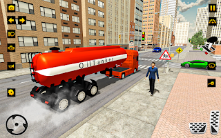 Oil Tanker Usa Truck Driver Transport Cargo 3D