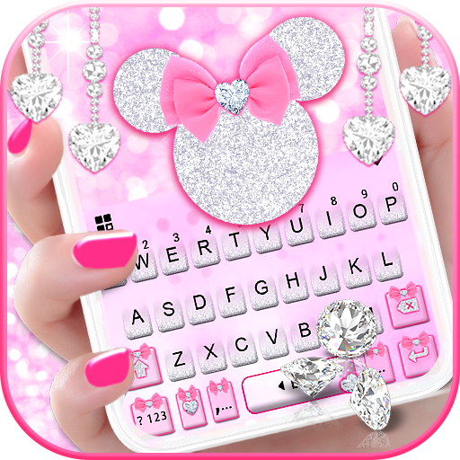 Pink Minny Bow Keyboard Theme