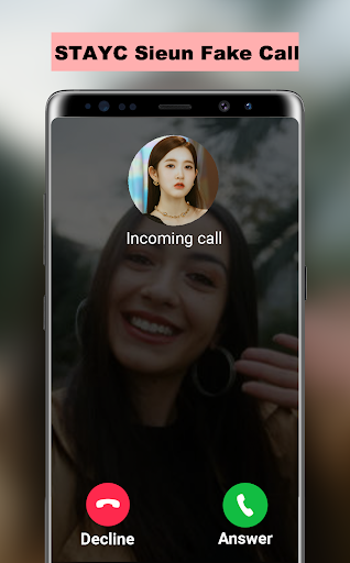 Android application STAYC Sieun Fake Call screenshort