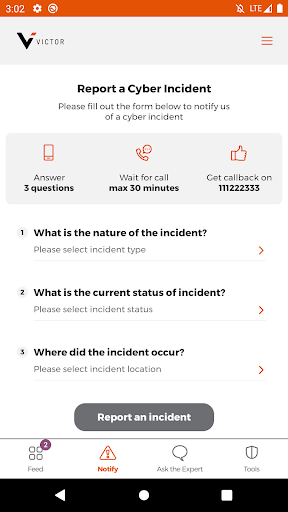 Android application Victor Response screenshort