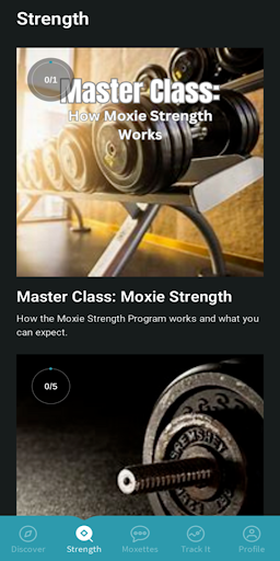 Android application Moxie Strength screenshort