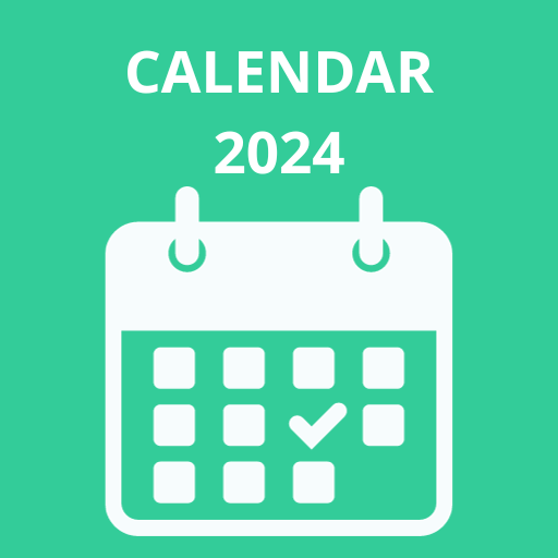 Calendar in English 2024 logo