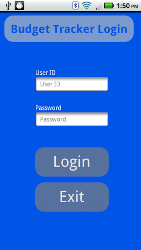 Android application Budget Tracker screenshort