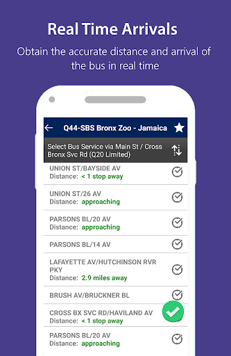 Android application NYC Bus Time Transit screenshort