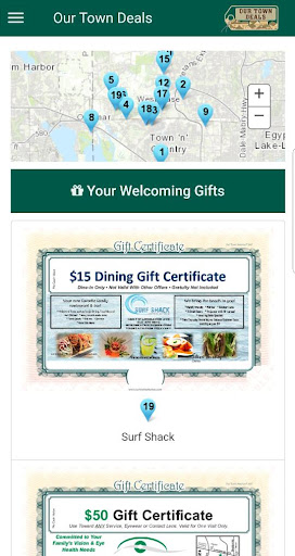Android application Our Town Deals™ screenshort