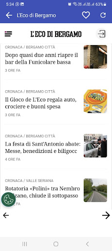 Quotidiani Italiani-Itali News Screen 3