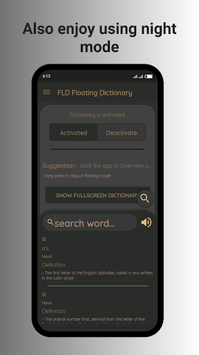 FLD Floating Dictionary -Search meanings instantly