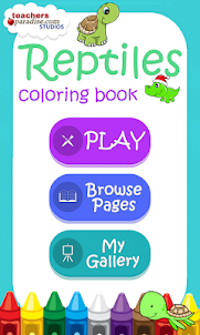 Reptiles Coloring Book & Game