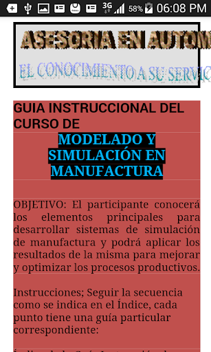 Android application Simulacion screenshort