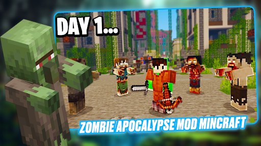 Android application Zombie Apocalypse Mod Mincraft screenshort