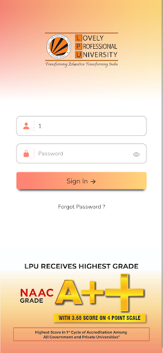 Android application LPU Touch screenshort