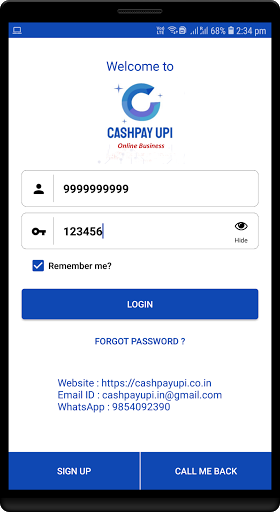 CashPay UPI Screen 2