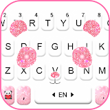 Glitter Pink Panda Keyboard Theme icon