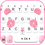 Glitter Pink Panda Keyboard Theme Apk