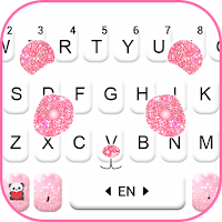 Тема для клавиатуры Glitter Pink Panda