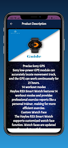 Haylou RS3 smart Watch Guide Screen 2