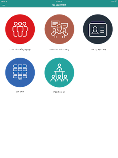 Android application Tổng đài di động screenshort