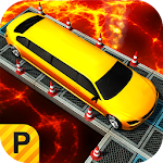 Cover Image of Télécharger Impossible Limo Car Parking on Lava Floor 1.1 APK