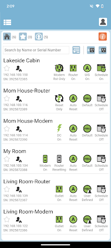 Android application ezDevice screenshort