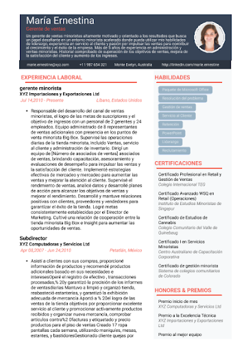 Creador de Currículums Screen 3