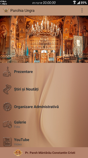 Android application Parohia Ungra screenshort