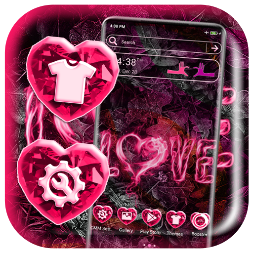 Love Flame Pink Theme  Icon